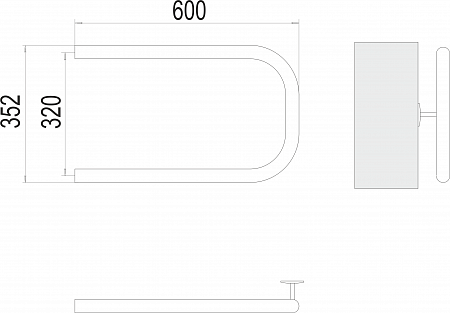 П-обр AISI 32х2 320х600 Полотенцесушитель  TERMINUS Волгоград - фото 3