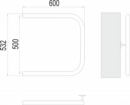 П-обр AISI 32х2 500х600 Полотенцесушитель  TERMINUS Волгоград - фото 3