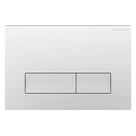 Клавиша смыва для инсталляции Terminus Classic кнопка прямоугольник цвет белый Волгоград - фото 1