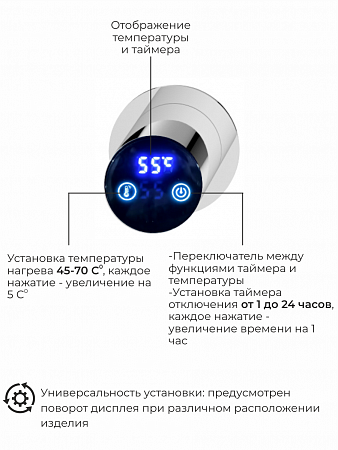 Рондо П2 350х760 электро Полотенцесушитель TERMINUS Нержавеющая сталь Волгоград - фото 5